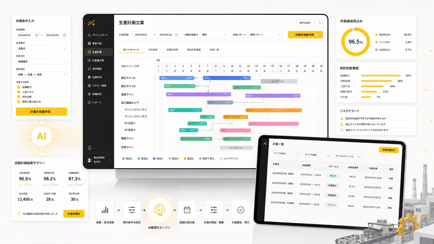 製造業向け生産計画立案システム